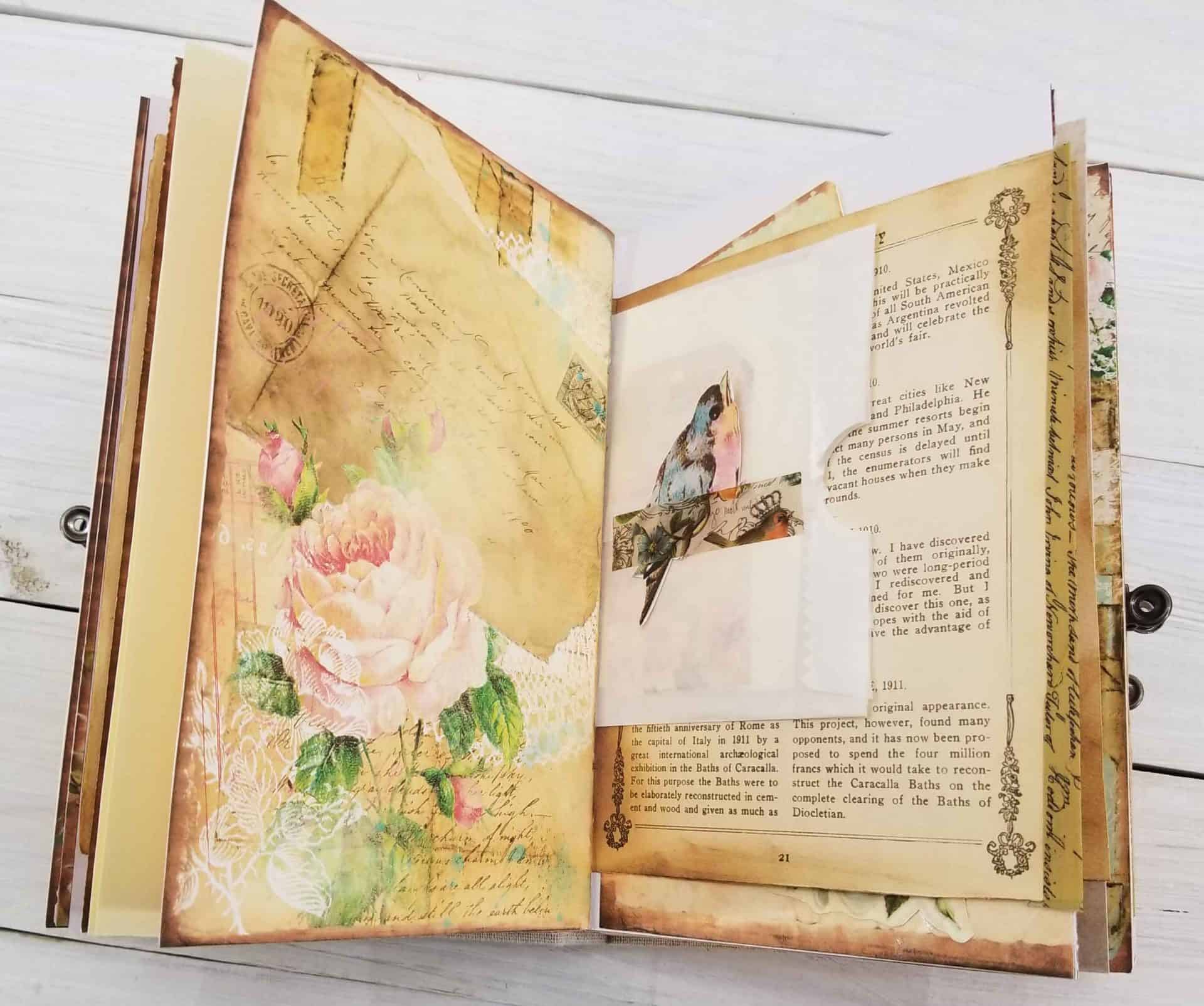 5 Junk Journal Page Ideas - Compass and Ink